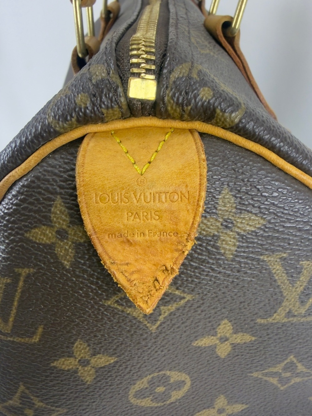 Louis Vuitton LV Speedy 25 Brown Monogram Canvas Satchel with Tan Trim - Picture 14 of 16